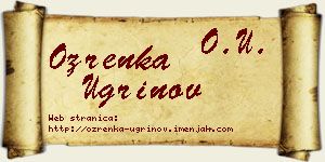 Ozrenka Ugrinov vizit kartica